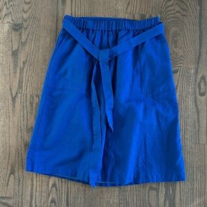 J. CREW S linen blend pockets elastic waistband, lined